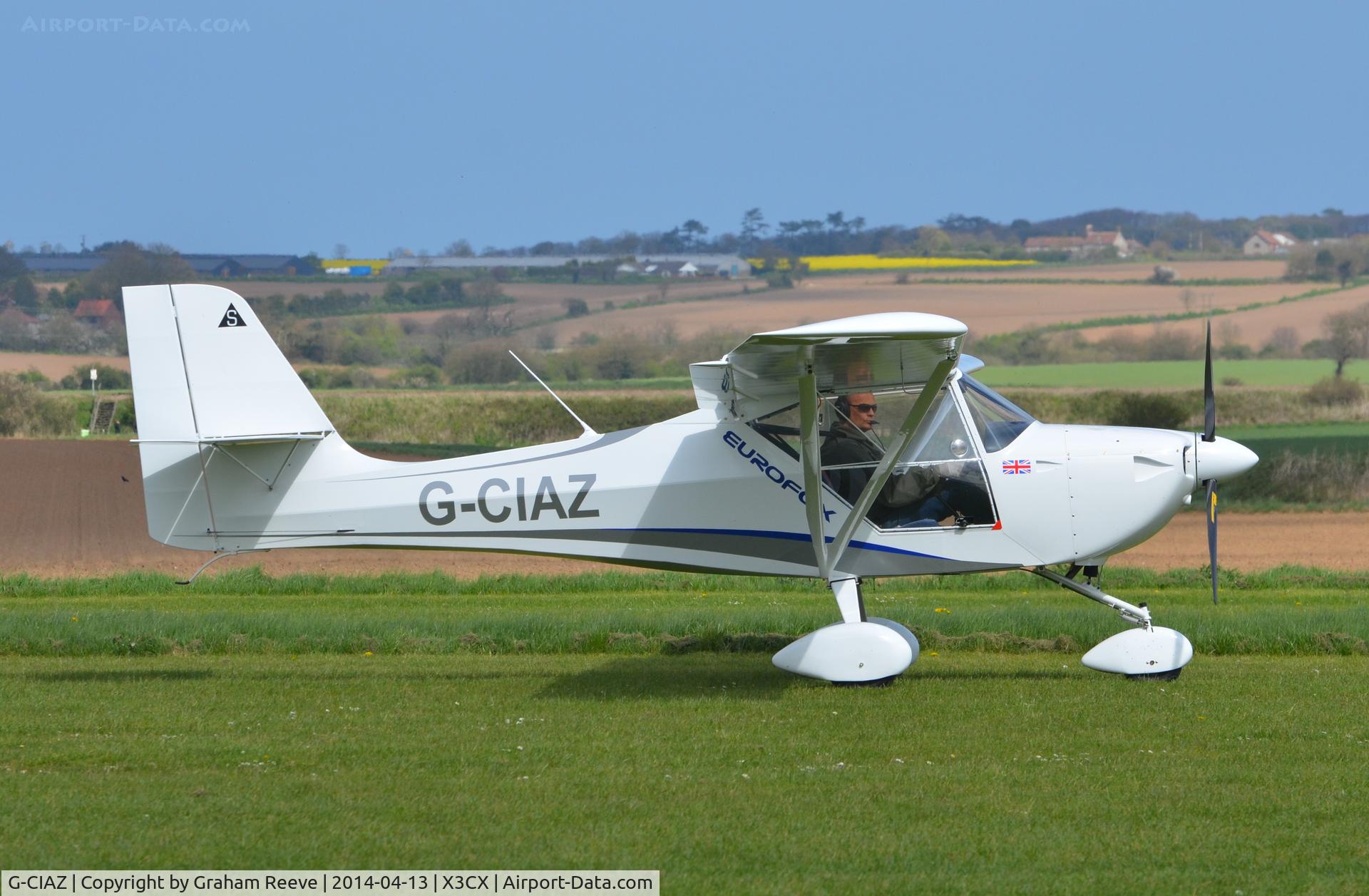 G-CIAZ, 2013 Aeropro Eurofox 912(1) C/N BMAA/HB/631, Just landed.