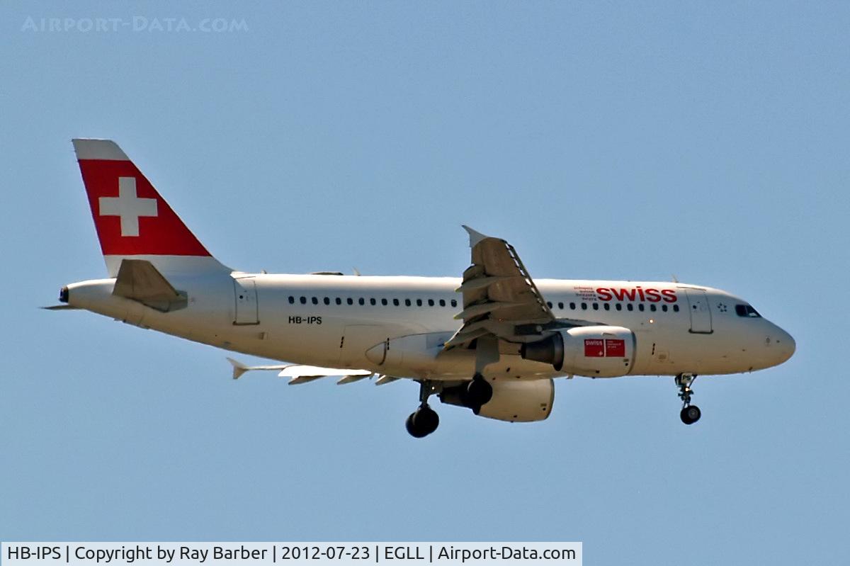 HB-IPS, 1997 Airbus A319-112 C/N 734, Airbus A319-112 [0734] (Swiss International Air Lines) Home~G 23/07/2012. On approach 27L.