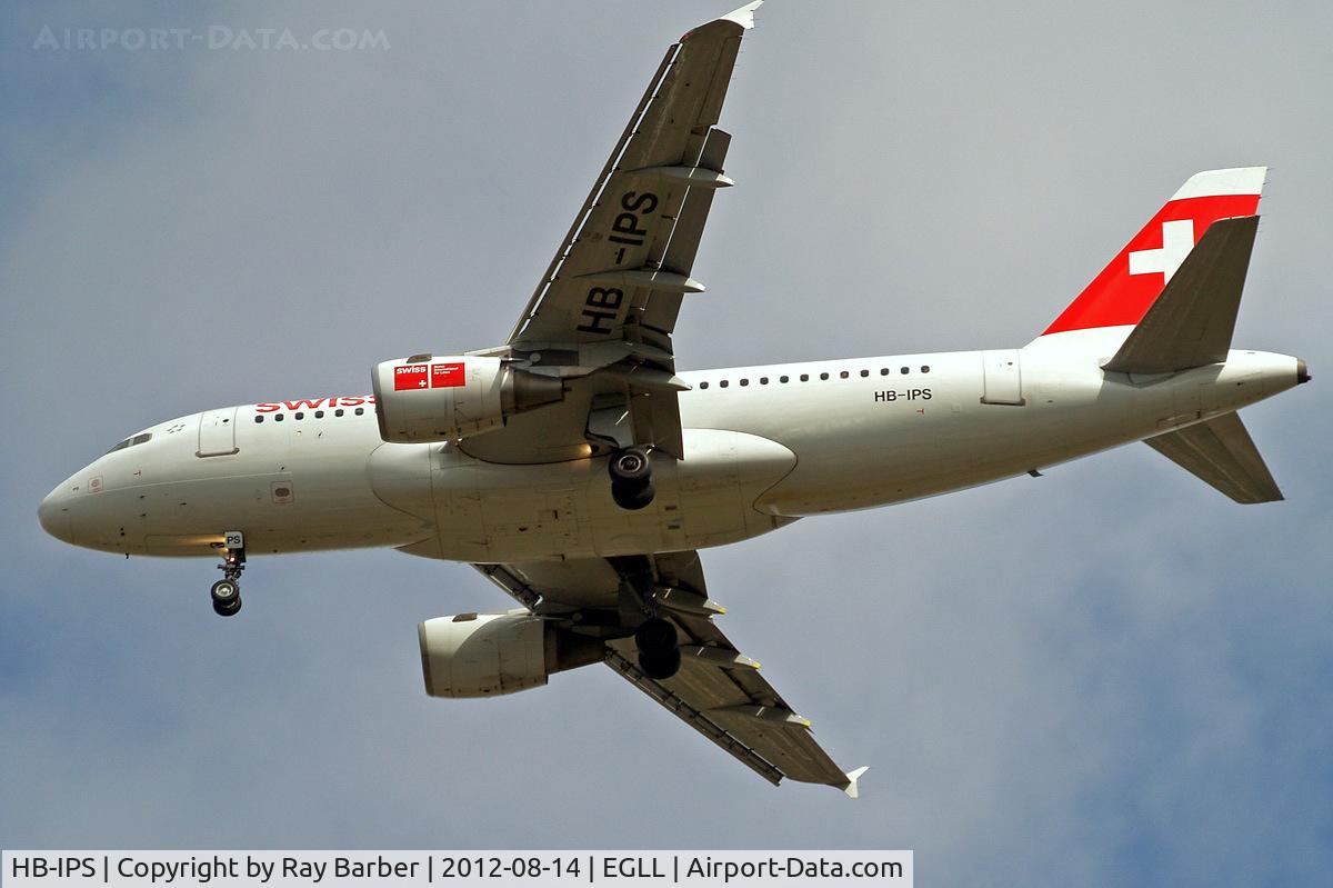 HB-IPS, 1997 Airbus A319-112 C/N 734, Airbus A319-112 [0734] (Swiss International Air Lines) Home~G 14/08/2012. On approach 27R.