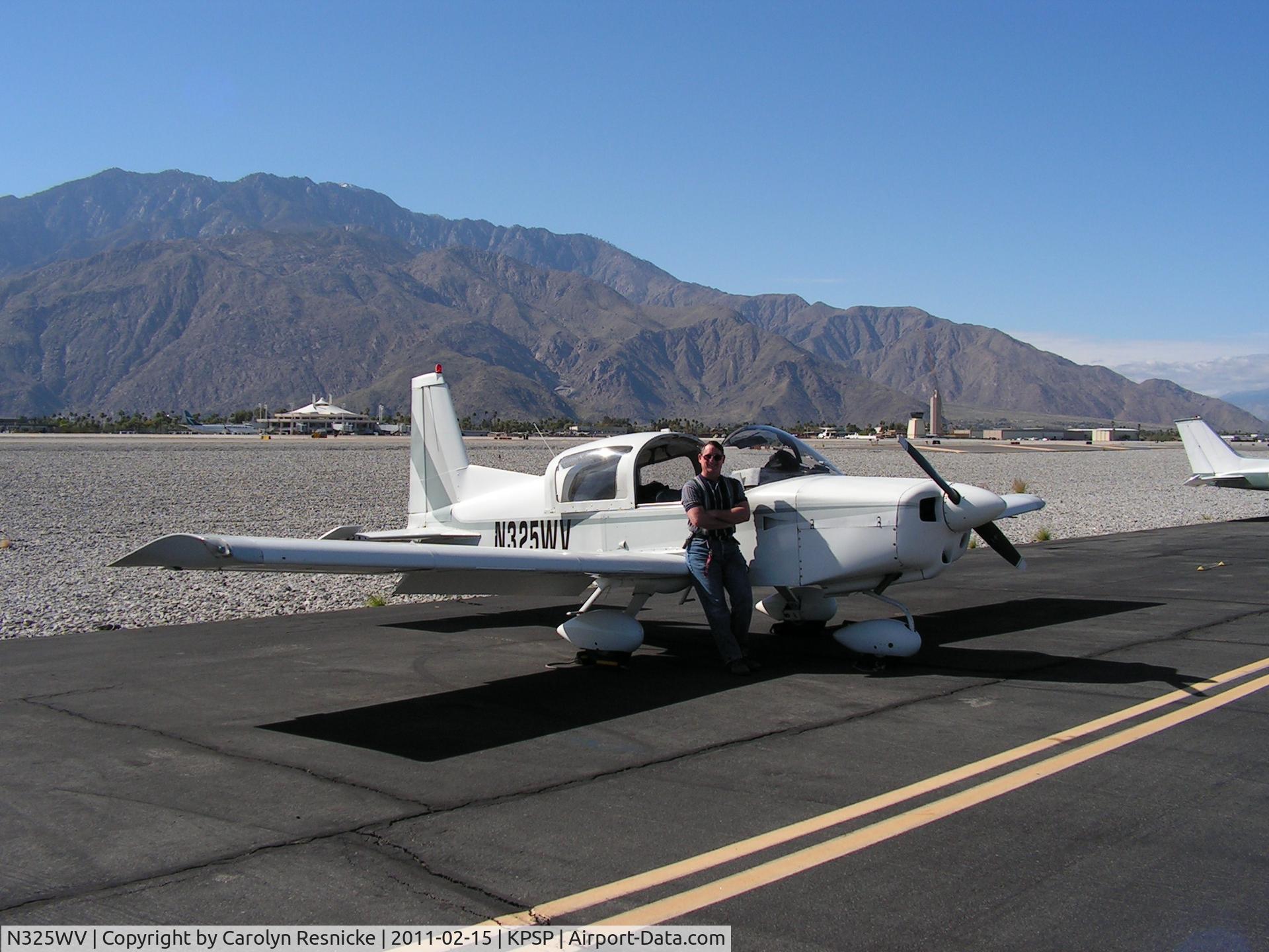 N325WV, 1973 Grumman American AA-5 Traveler C/N AA5-0393, Preparing to depart Palm Springs (KPSP)
