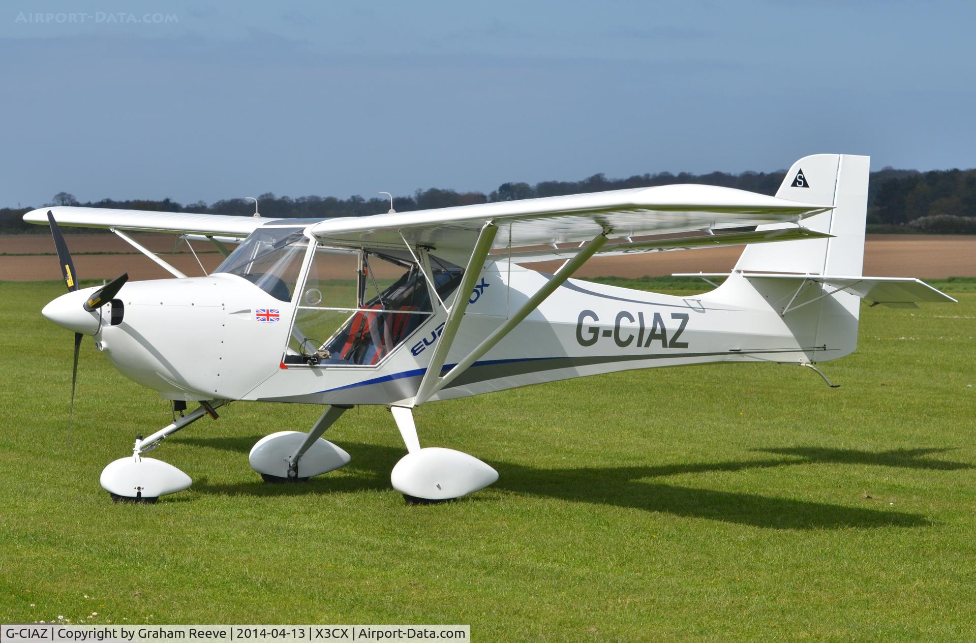 G-CIAZ, 2013 Aeropro Eurofox 912(1) C/N BMAA/HB/631, Parked at Northrepps.