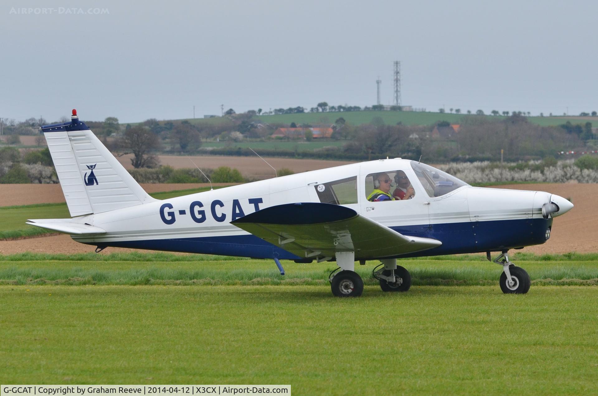 G-GCAT, 1969 Piper PA-28-140 Cherokee C/N 28-26032, Just landed.
