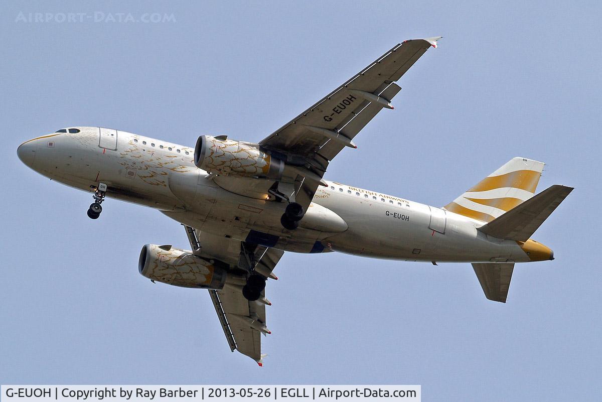 G-EUOH, 2001 Airbus A319-131 C/N 1604, Airbus A319-131 [1604] (British Airways) Home~G 26/05/2013. On approach 27R.