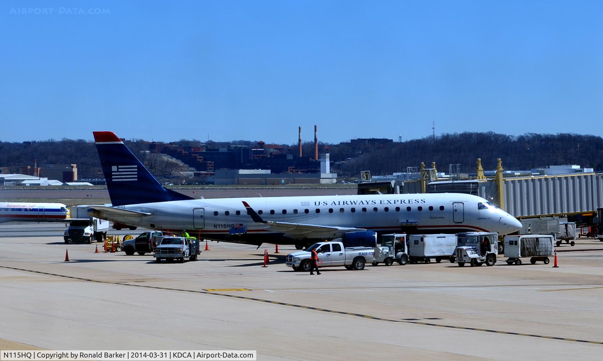 N115HQ, 2007 Embraer 175LR (ERJ-170-200LR) C/N 17000182, Gate 31 National