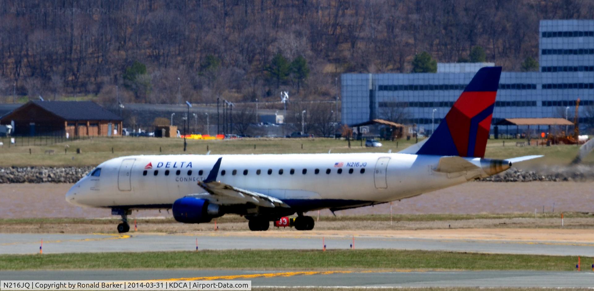 N216JQ, 2009 Embraer 175LR (ERJ-170-200LR) C/N 17000273, Sitting on a taxiway National