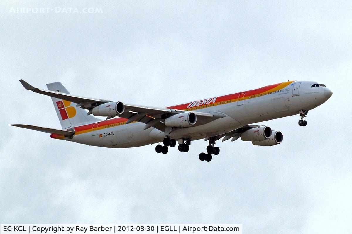 EC-KCL, 1992 Airbus A340-311 C/N 5, Airbus A340-311 [005] (Iberia) Home~G 30/08/2012. On approach 27L