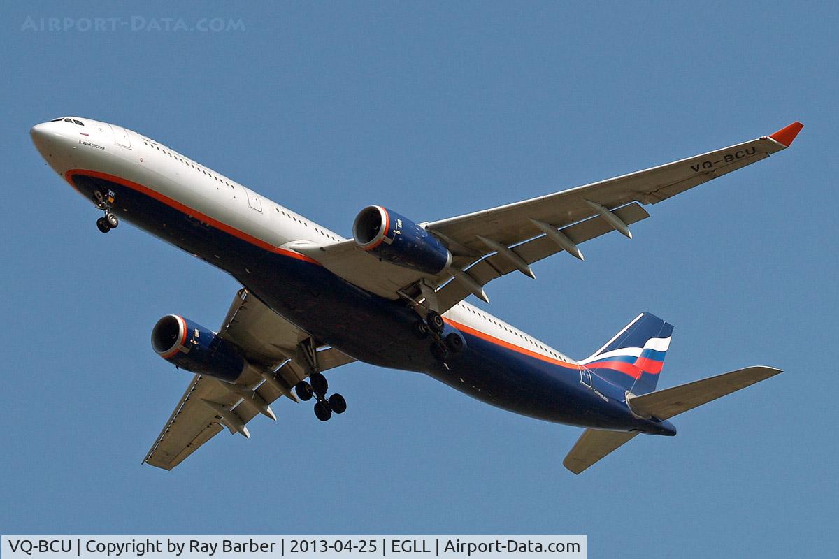 VQ-BCU, 2009 Airbus A330-343X C/N 1065, Airbus A330-343X [1065] (Aeroflot Russian Airlines) Home~G 25/04/2013. On approach 27R.