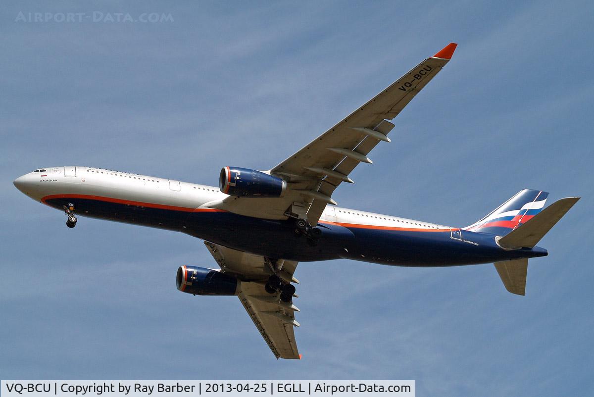 VQ-BCU, 2009 Airbus A330-343X C/N 1065, Airbus A330-343X [1065] (Aeroflot Russian Airlines) Home~G 25/04/2013. On approach 27R.