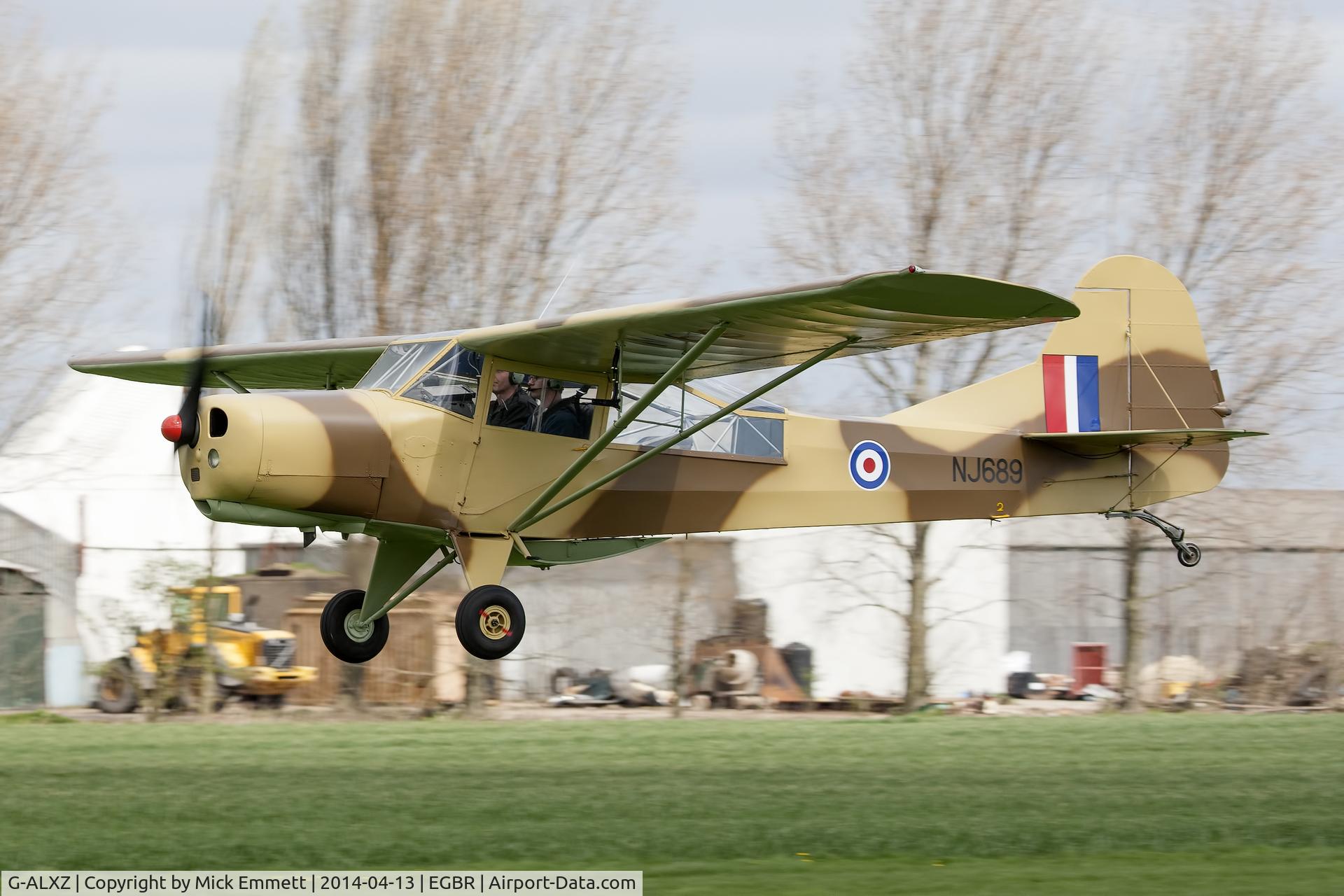 G-ALXZ, 1944 Taylorcraft Auster Mk.5/150 C/N 1082, Photographed at Breighton Arodrome, home of the Real Aeroplane Club