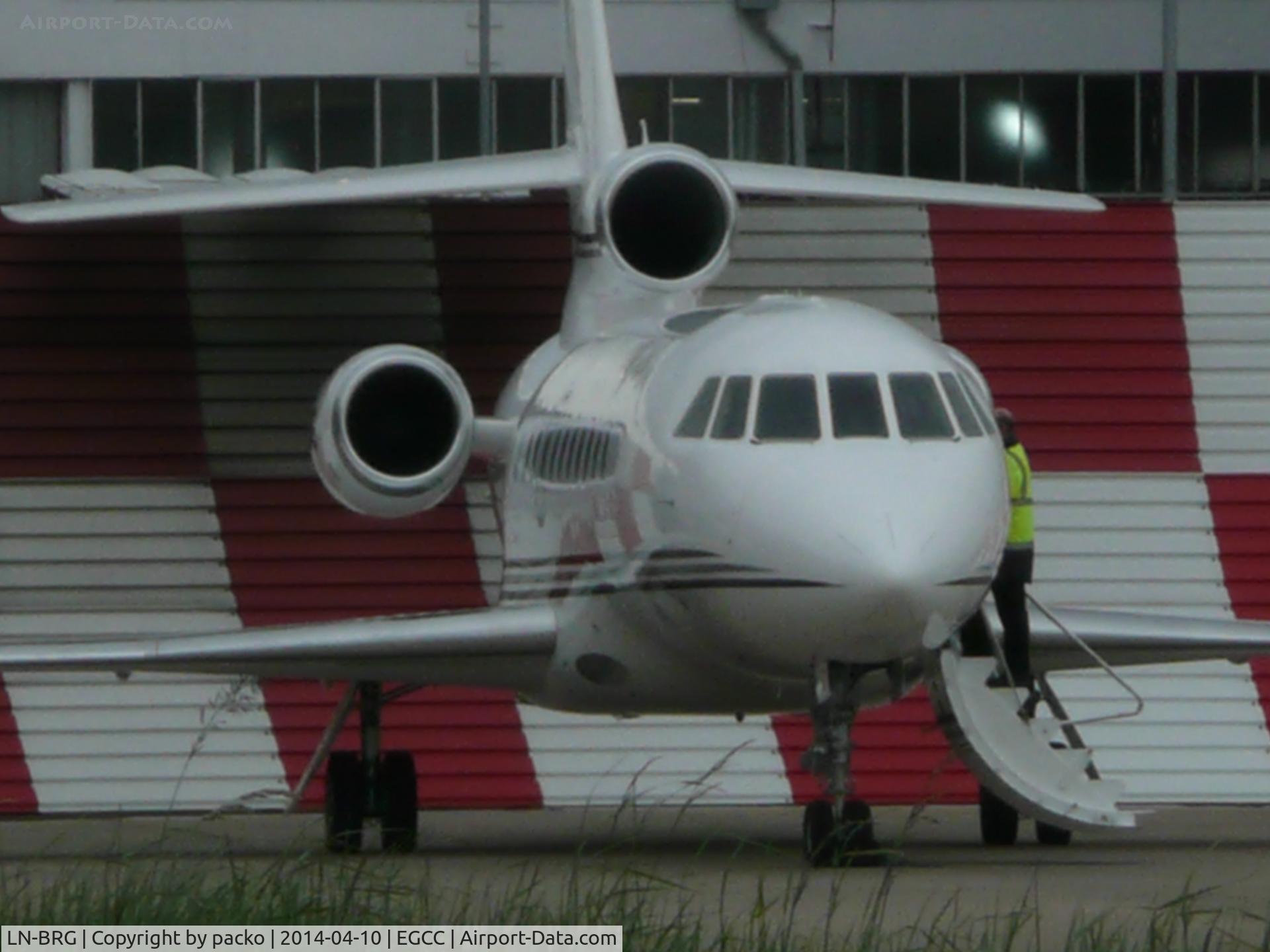LN-BRG, 2009 Dassault Falcon 900EX C/N 230, shot taken over at the AVP man/egcc parked up on the OCS ramp soon dept