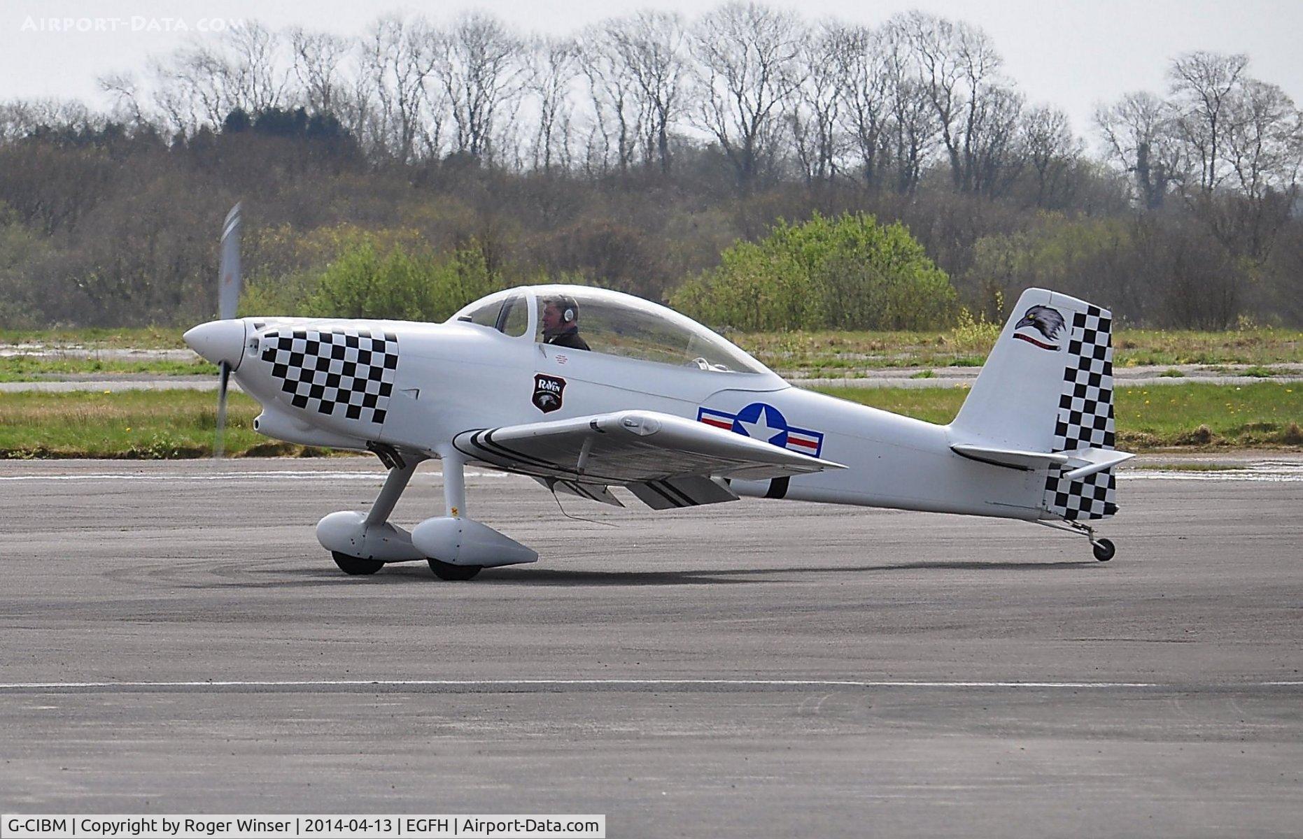 G-CIBM, 2013 Vans RV-8 C/N LAA 303-15083, In newly applied Team Raven markings and awaiting application of the registration letters.