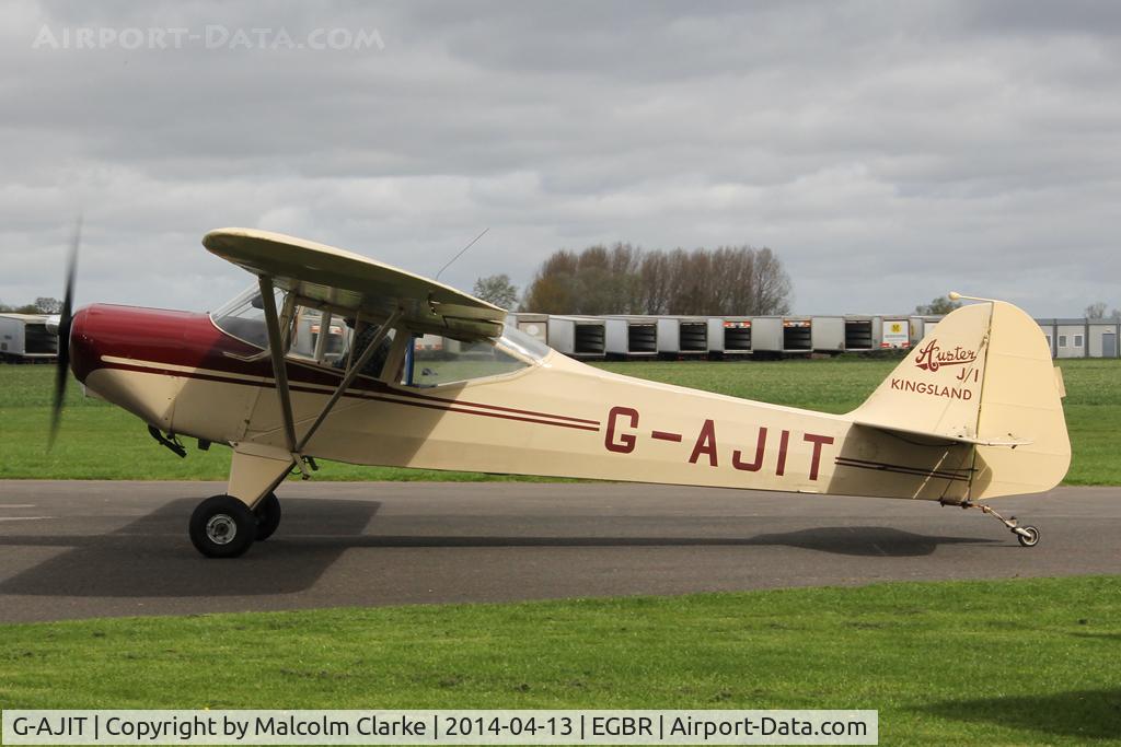 G-AJIT, 1946 Auster J-1 Kingsland C/N 2337, Auster J-1 Kingsland at The Real Aeroplane Club's Early Bird Fly-In, Breighton Airfield, April 2014.