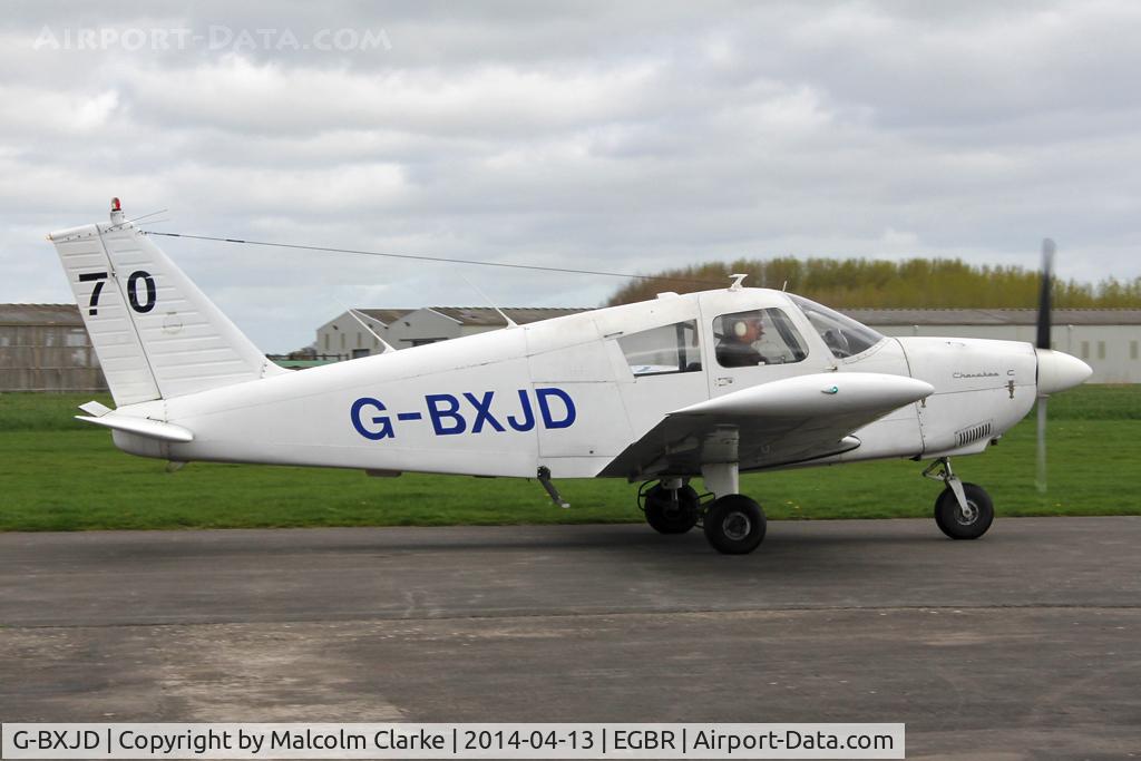 G-BXJD, 1967 Piper PA-28-180 Cherokee C/N 28-4215, Piper PA-28-180 Cherokee at The Real Aeroplane Club's Early Bird Fly-In, Breighton Airfield, April 2014.