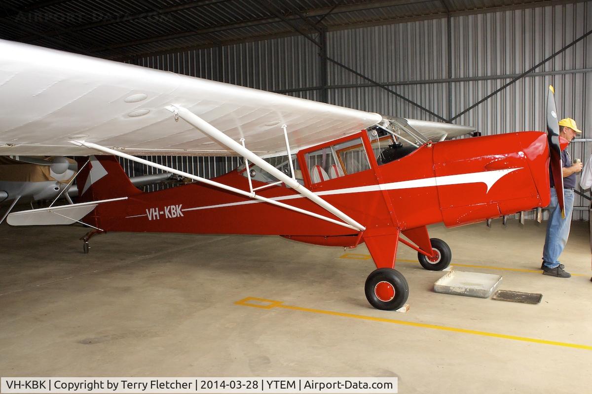 VH-KBK, 1951 Auster J-1B Aiglet C/N 2685, At Temora Airport during the 40th Anniversary Fly-In of the Australian Antique Aircraft Association