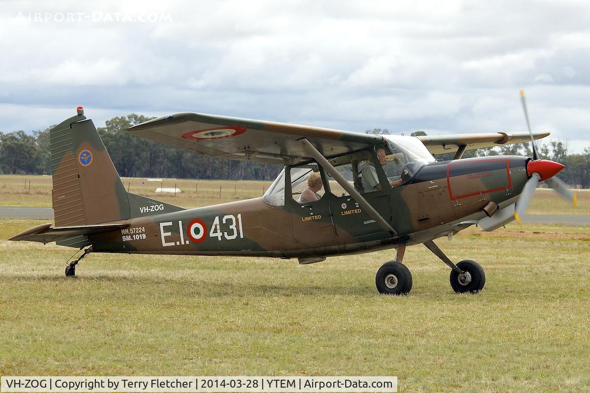 VH-ZOG, 1976 SIAI-Marchetti SM-1019 C/N NC-032, At Temora Airport during the 40th Anniversary Fly-In of the Australian Antique Aircraft Association