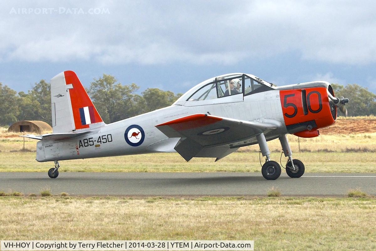 VH-HOY, 1957 Commonwealth CA-25 Winjeel C/N CA25-50, At Temora Airport during the 40th Anniversary Fly-In of the Australian Antique Aircraft Association