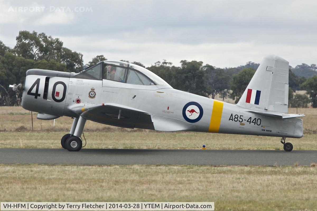 VH-HFM, 1950 Commonwealth CA-25 Winjeel C/N CA25-40, At Temora Airport during the 40th Anniversary Fly-In of the Australian Antique Aircraft Association
