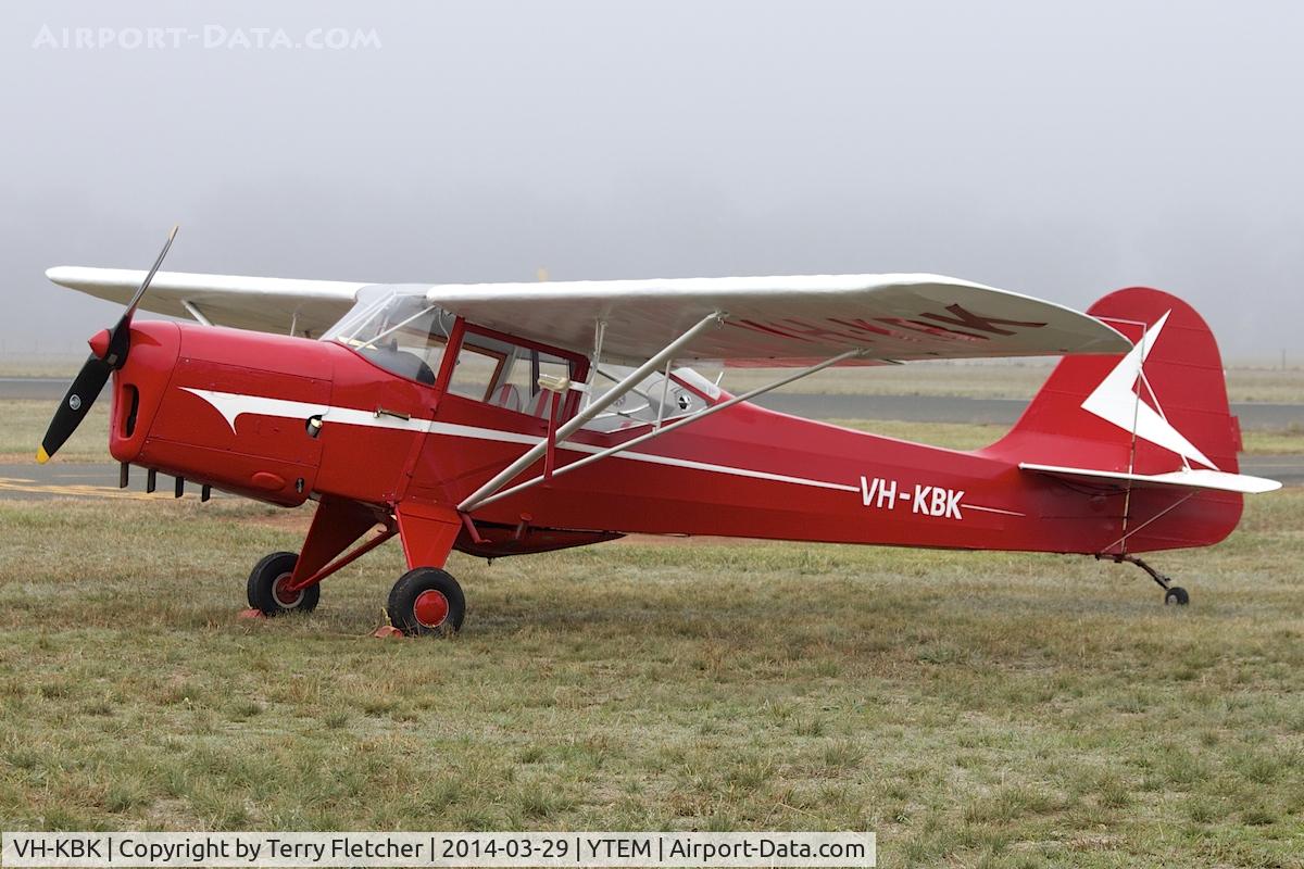 VH-KBK, 1951 Auster J-1B Aiglet C/N 2685, At Temora Airport during the 40th Anniversary Fly-In of the Australian Antique Aircraft Association