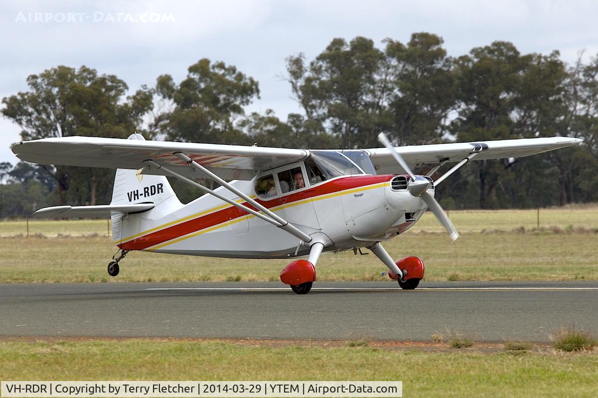 VH-RDR, 1947 Stinson 108-2 Voyager C/N 108-2785, At Temora Airport during the 40th Anniversary Fly-In of the Australian Antique Aircraft Association