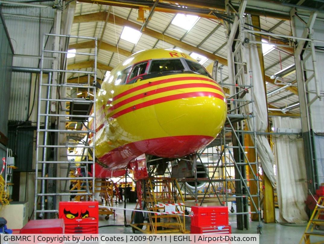 G-BMRC, 1988 Boeing 757-236/SF C/N 24072, Bursting into the next bay at ATC open day.