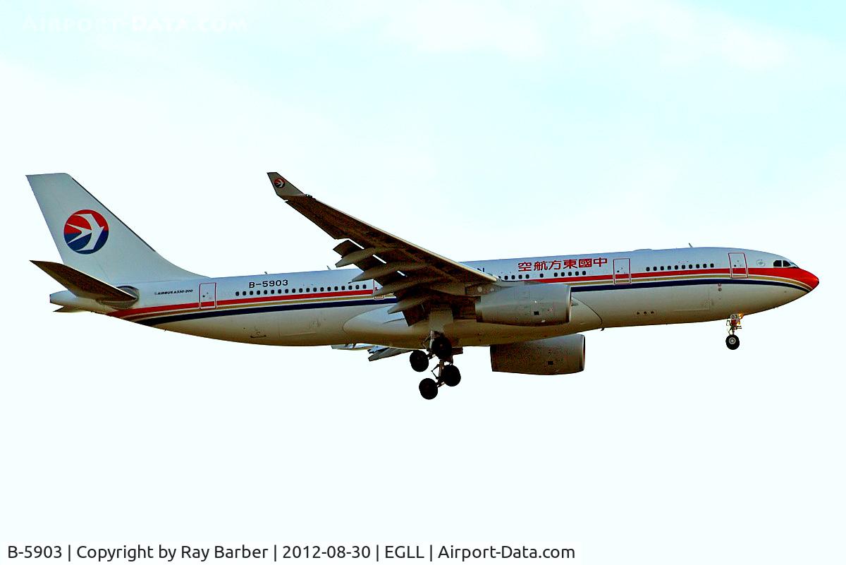 B-5903, 2012 Airbus A330-243 C/N 1331, Airbus A330-243 [1331] (China Eastern Airlines) Home~G 30/08/2012. On approach 27L.