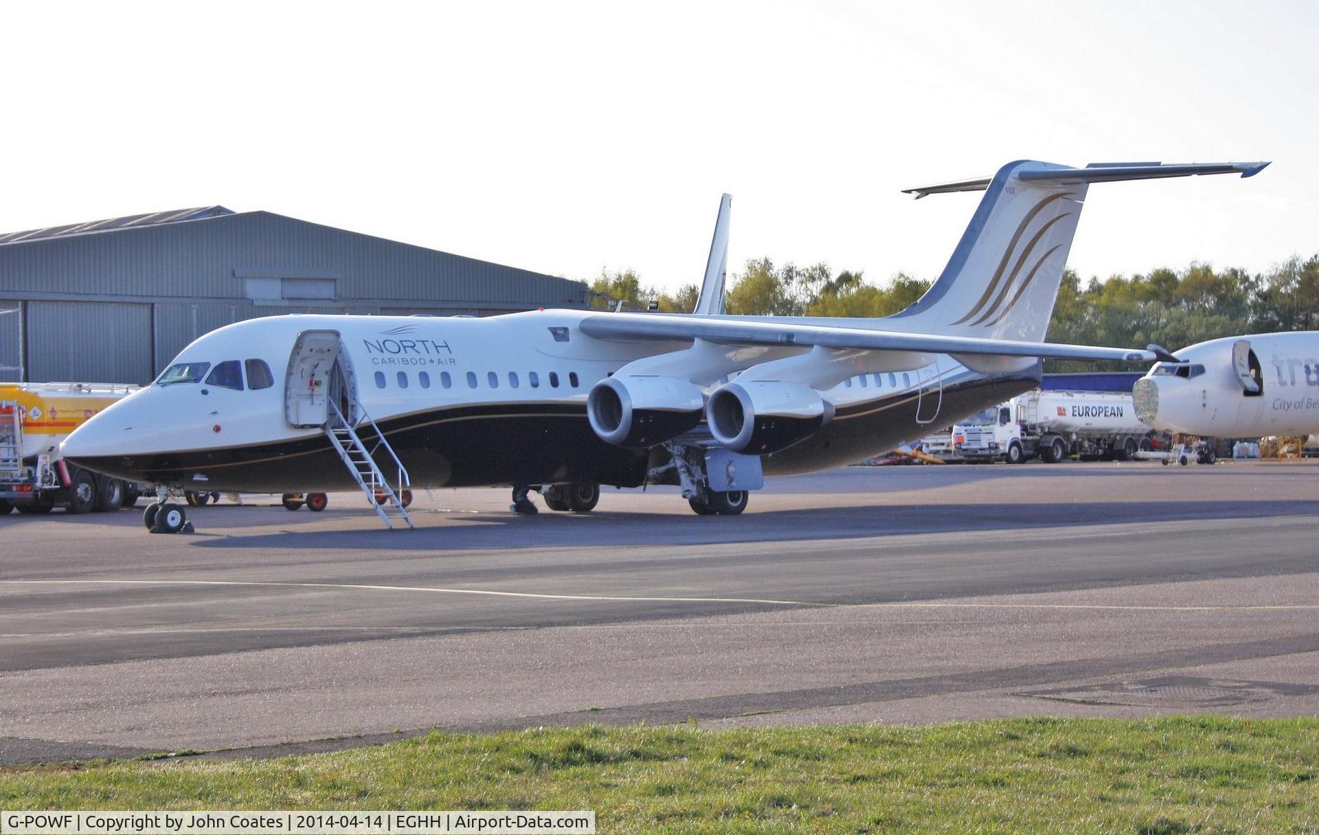 G-POWF, 2000 British Aerospace Avro 146-RJ100 C/N E3373, Just painted in North Cariboo livery..next reg C-FSUA under sticker