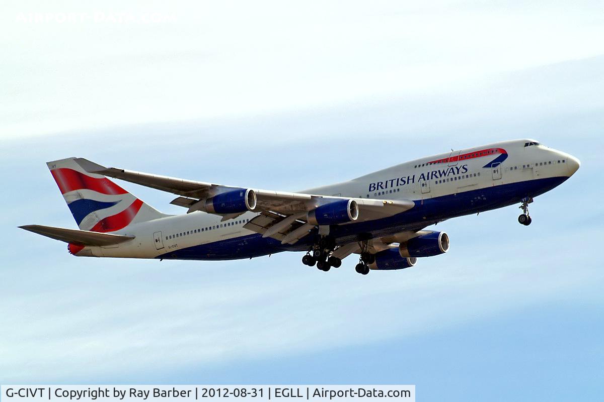 G-CIVT, 1998 Boeing 747-436 C/N 25821, Boeing 747-436 [25821] (British Airways) Home~G 31/08/2012. On approach 27L.