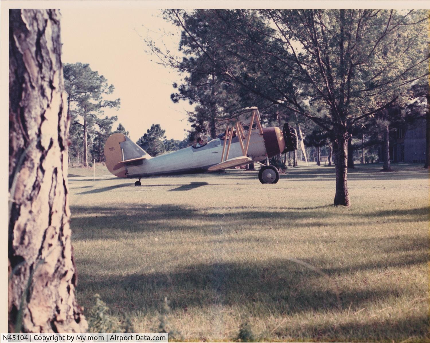 N45104, 1940 Naval Aircraft Factory N3N-3 C/N 1798, N3N N45104 with my uncle Thomas Styles in the rear seat and my dad Fred Paulison in the front seat, sometime in the late 1980's in Vero, FL.