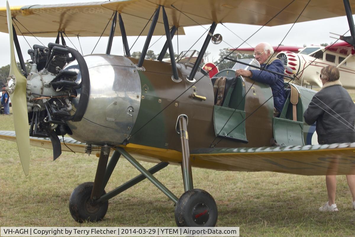 VH-AGH, 1937 Avro 643 Cadet II C/N R3/LT/3135, At Temora Airport during the 40th Anniversary Fly-In of the Australian Antique Aircraft Association
