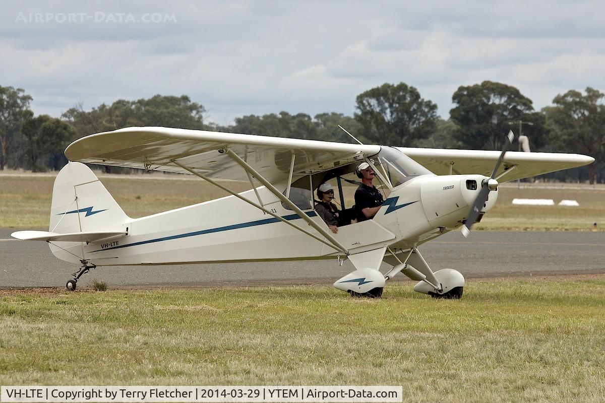 VH-LTE, 1947 Piper PA-11 Cub Special Cub Special C/N 11-1404, At Temora Airport during the 40th Anniversary Fly-In of the Australian Antique Aircraft Association