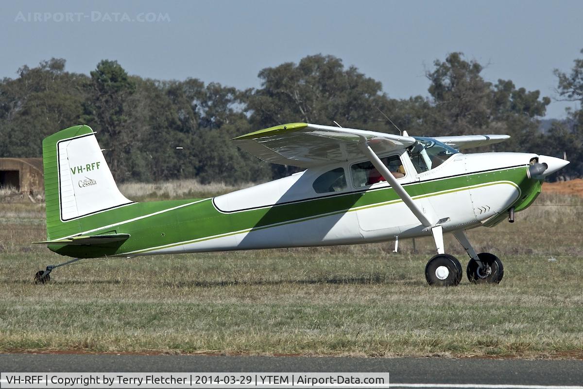 VH-RFF, 1958 Cessna 180A C/N 50162, At Temora Airport during the 40th Anniversary Fly-In of the Australian Antique Aircraft Association