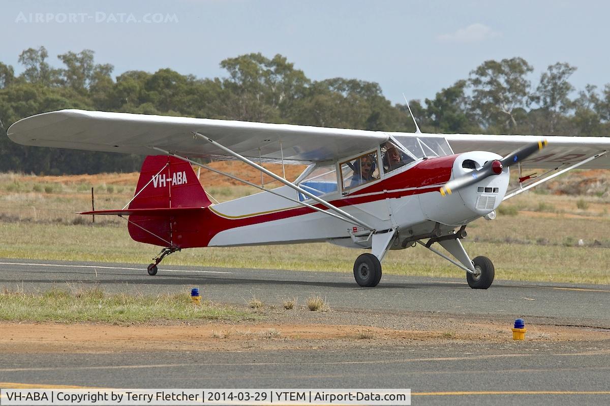VH-ABA, 1945 Taylorcraft J Auster 5 C/N 1050, At Temora Airport during the 40th Anniversary Fly-In of the Australian Antique Aircraft Association