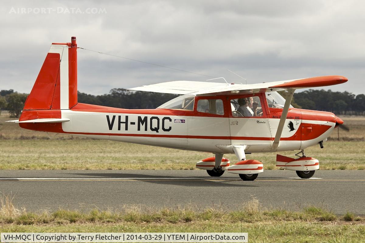 VH-MQC, 1967 Rockwell 100 C/N 119, At Temora Airport during the 40th Anniversary Fly-In of the Australian Antique Aircraft Association