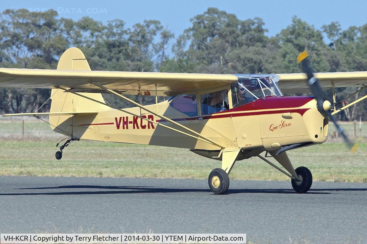 VH-KCR, 1956 Auster J-1N Alpha C/N 3362, At Temora Airport during the 40th Anniversary Fly-In of the Australian Antique Aircraft Association