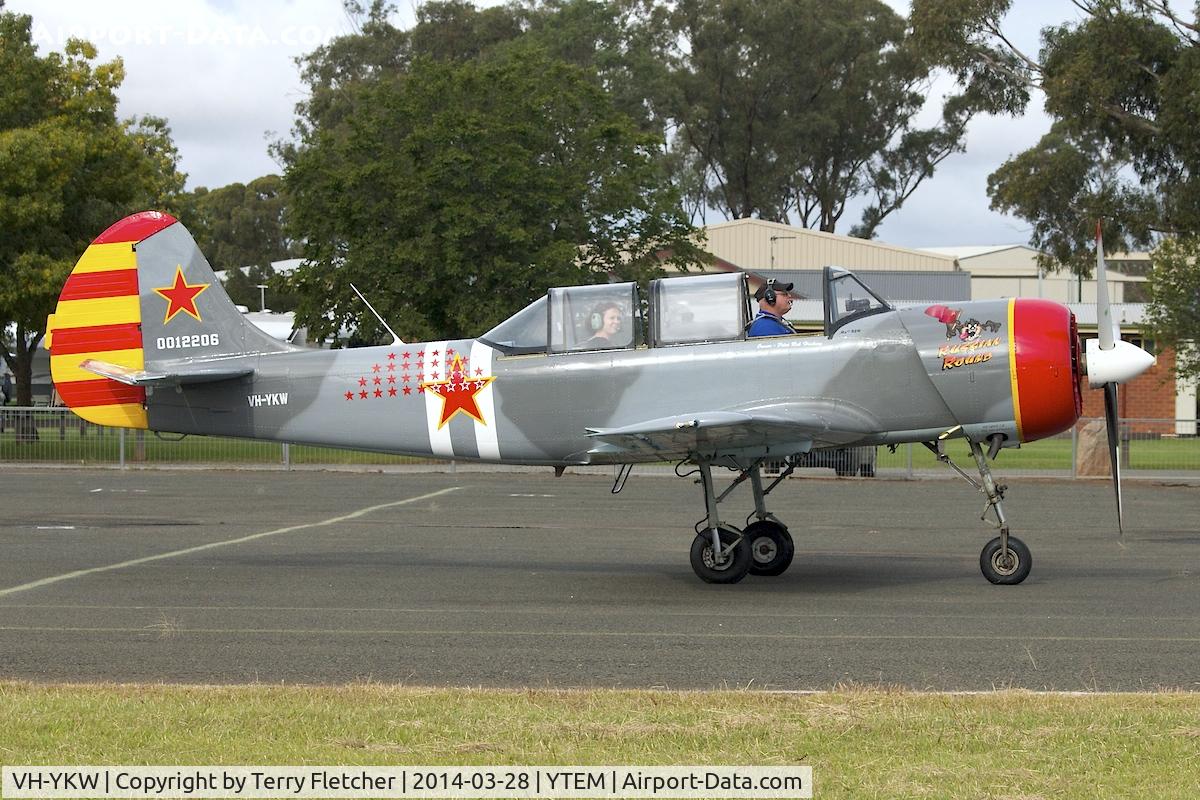 VH-YKW, 2000 Yakovlev Yak-52W C/N 0012206, At Temora Airport during the 40th Anniversary Fly-In of the Australian Antique Aircraft Association