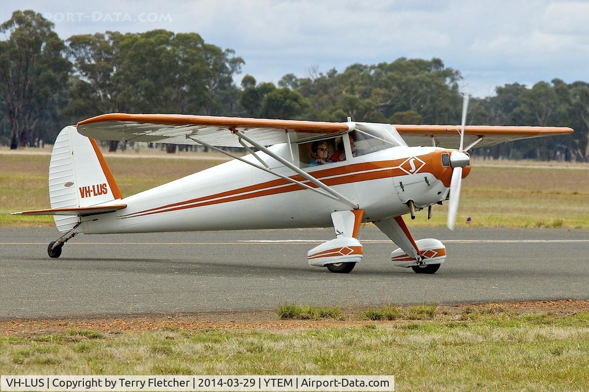 VH-LUS, 1946 Luscombe 8A Silvaire C/N 2845, At Temora Airport during the 40th Anniversary Fly-In of the Australian Antique Aircraft Association