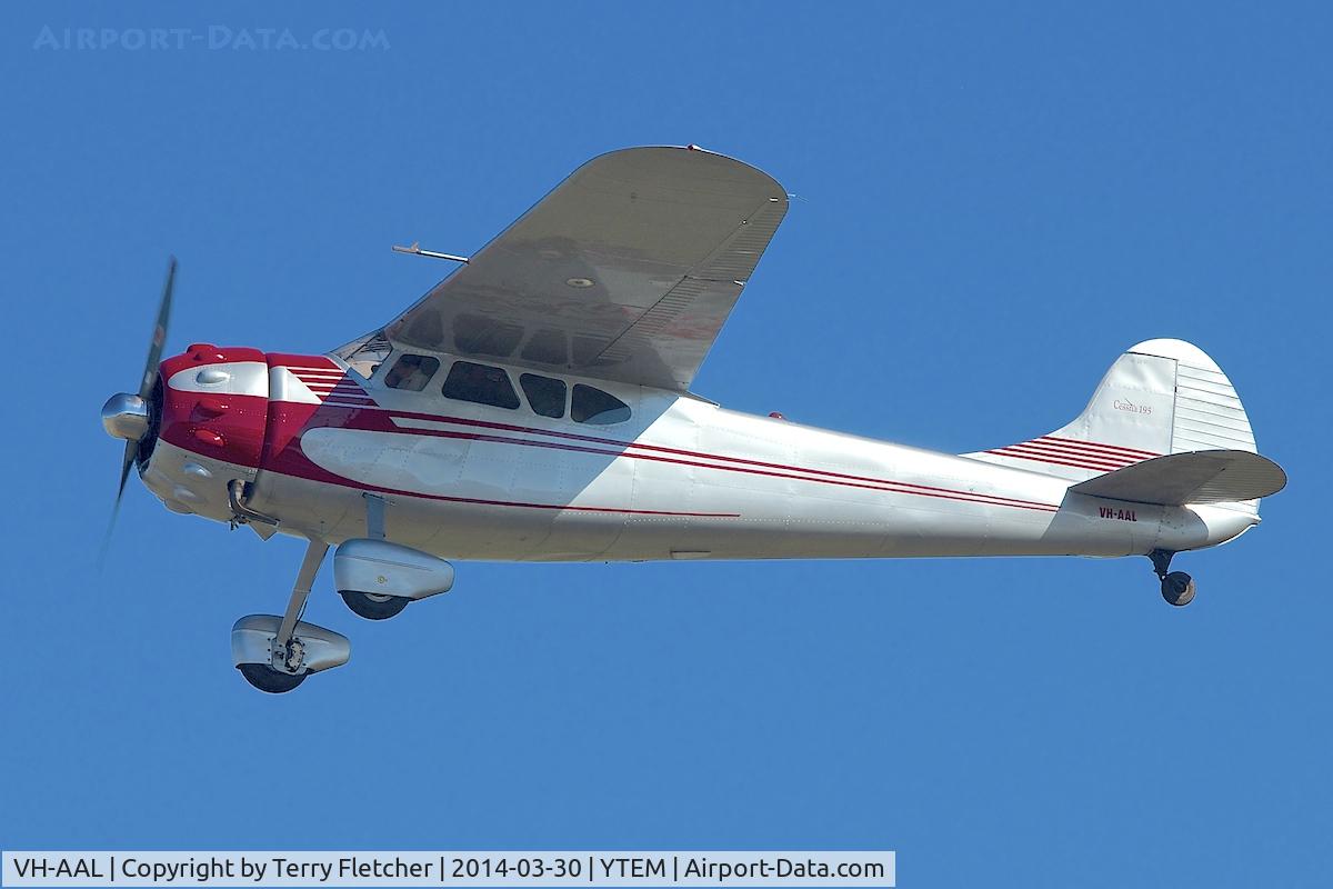 VH-AAL, 1948 Cessna 190 C/N 7129, At Temora Airport during the 40th Anniversary Fly-In of the Australian Antique Aircraft Association