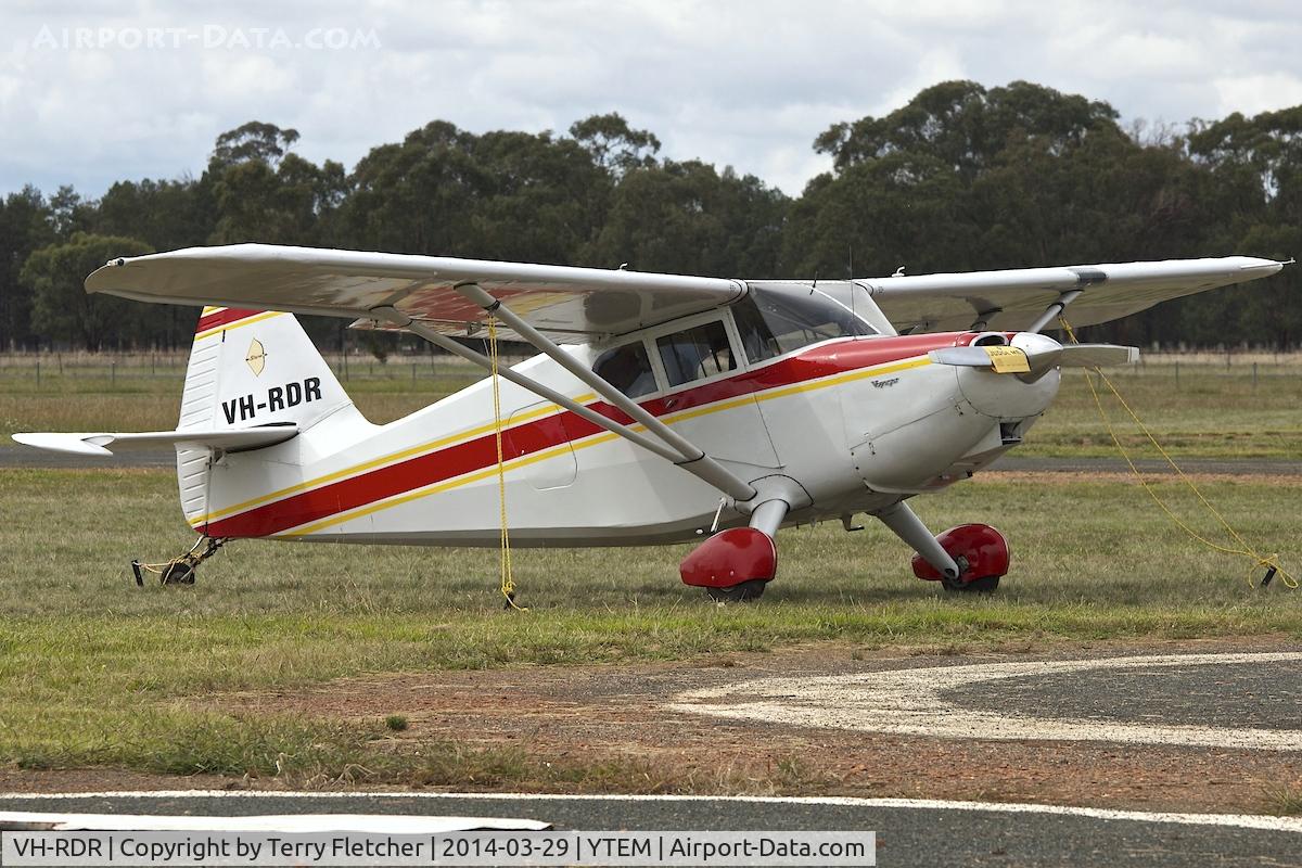 VH-RDR, 1947 Stinson 108-2 Voyager C/N 108-2785, At Temora Airport during the 40th Anniversary Fly-In of the Australian Antique Aircraft Association
