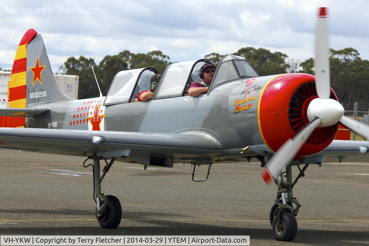 VH-YKW, 2000 Yakovlev Yak-52W C/N 0012206, At Temora Airport during the 40th Anniversary Fly-In of the Australian Antique Aircraft Association