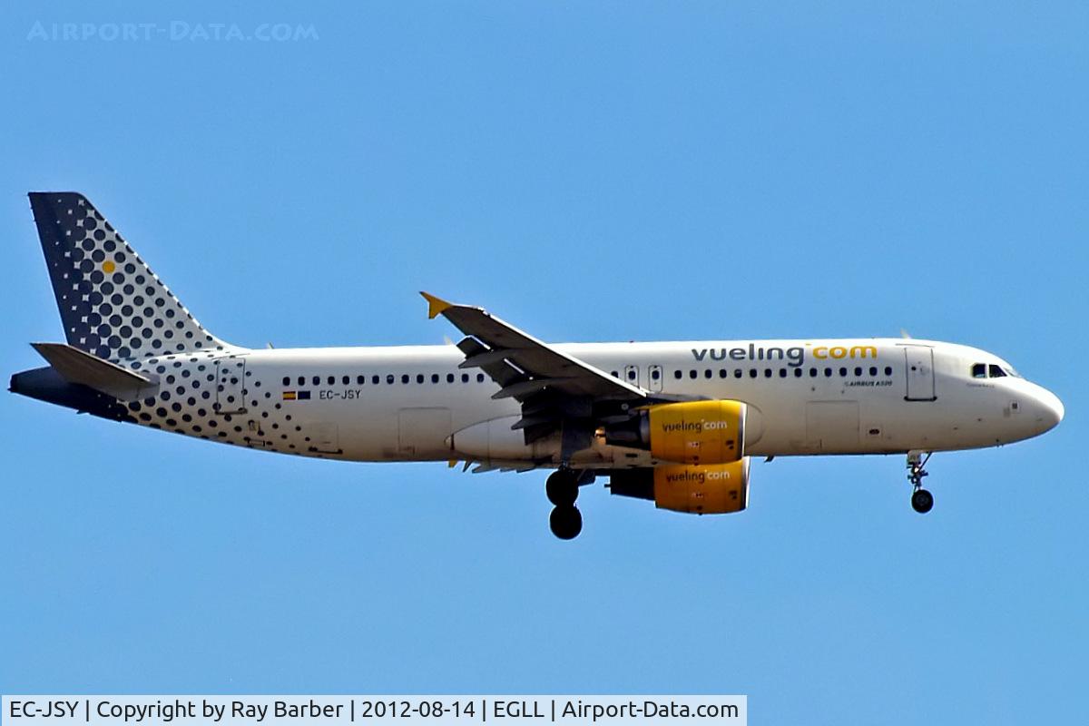EC-JSY, 2006 Airbus A320-214 C/N 2785, Airbus A320-214 [2785] (Vueling Airlines) Home~G 14/08/2012. On approach 27L.