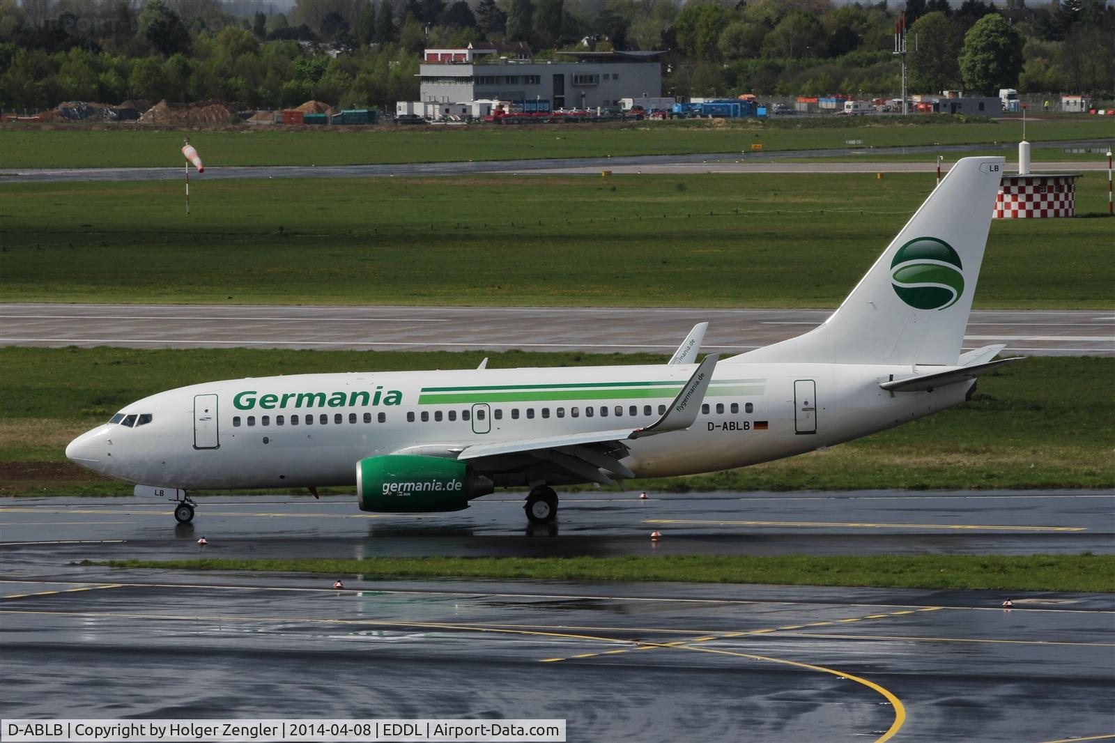 D-ABLB, 2008 Boeing 737-76J C/N 36115, Passing by for parking position....