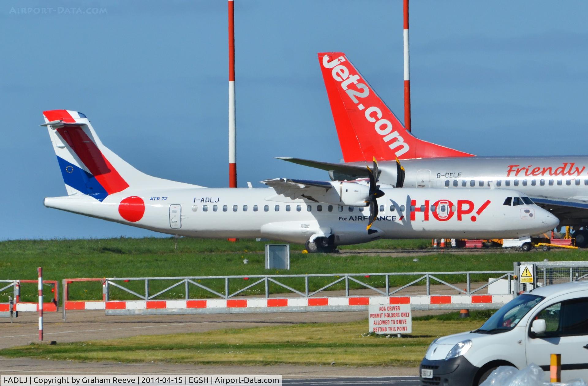 I-ADLJ, 2002 ATR 72-212A C/N 686, Just out of the spray shop and in new colours.