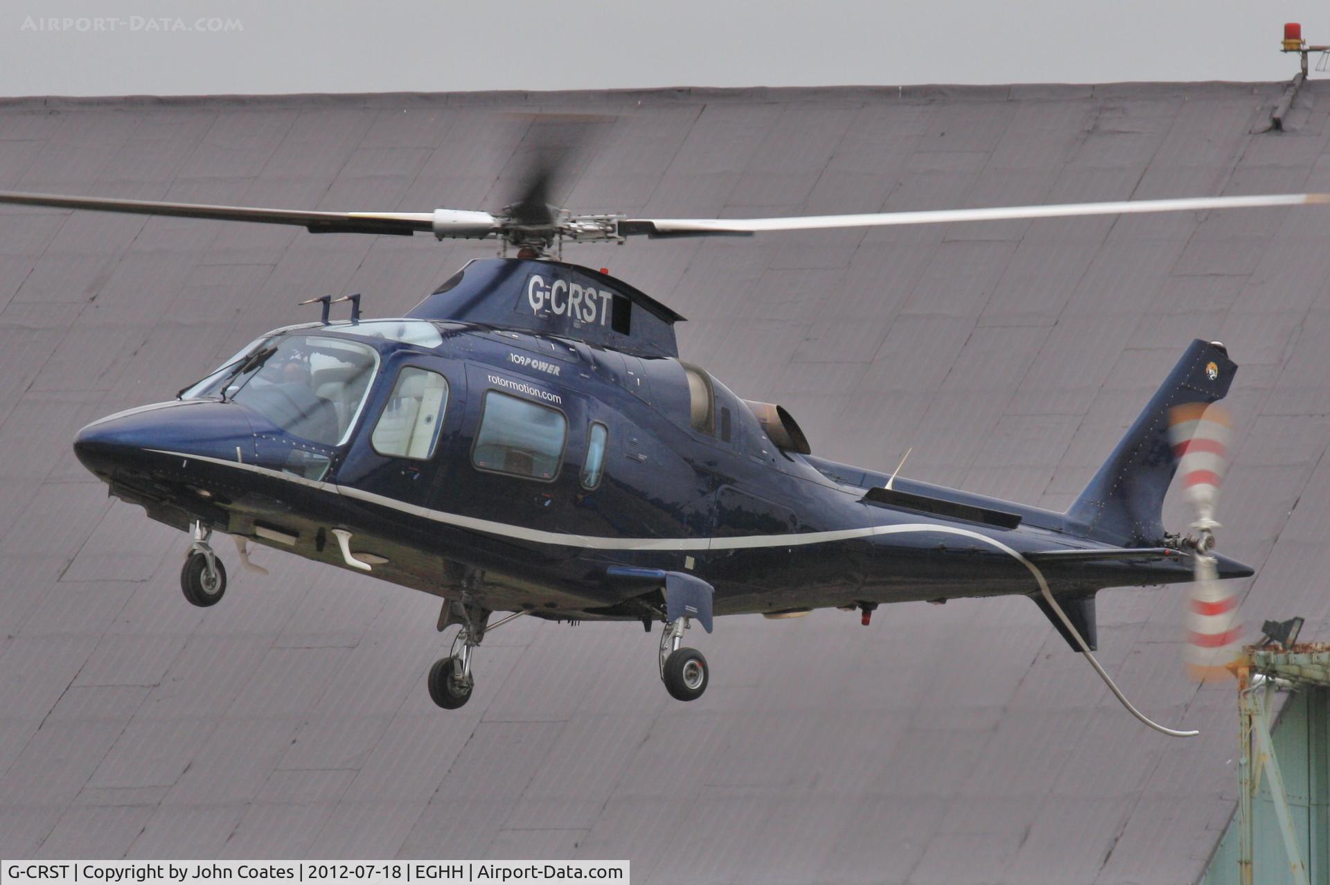 G-CRST, 1998 Agusta A-109E Power C/N 11017, Departing BHL