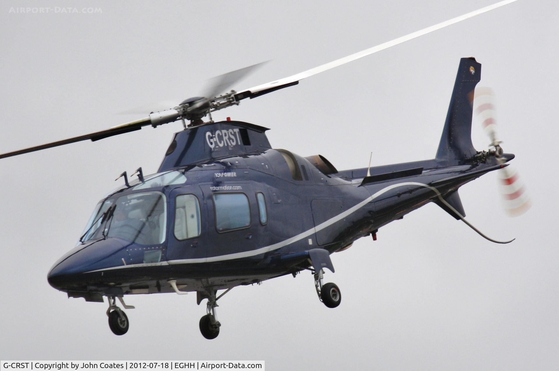 G-CRST, 1998 Agusta A-109E Power C/N 11017, Departs BHL
