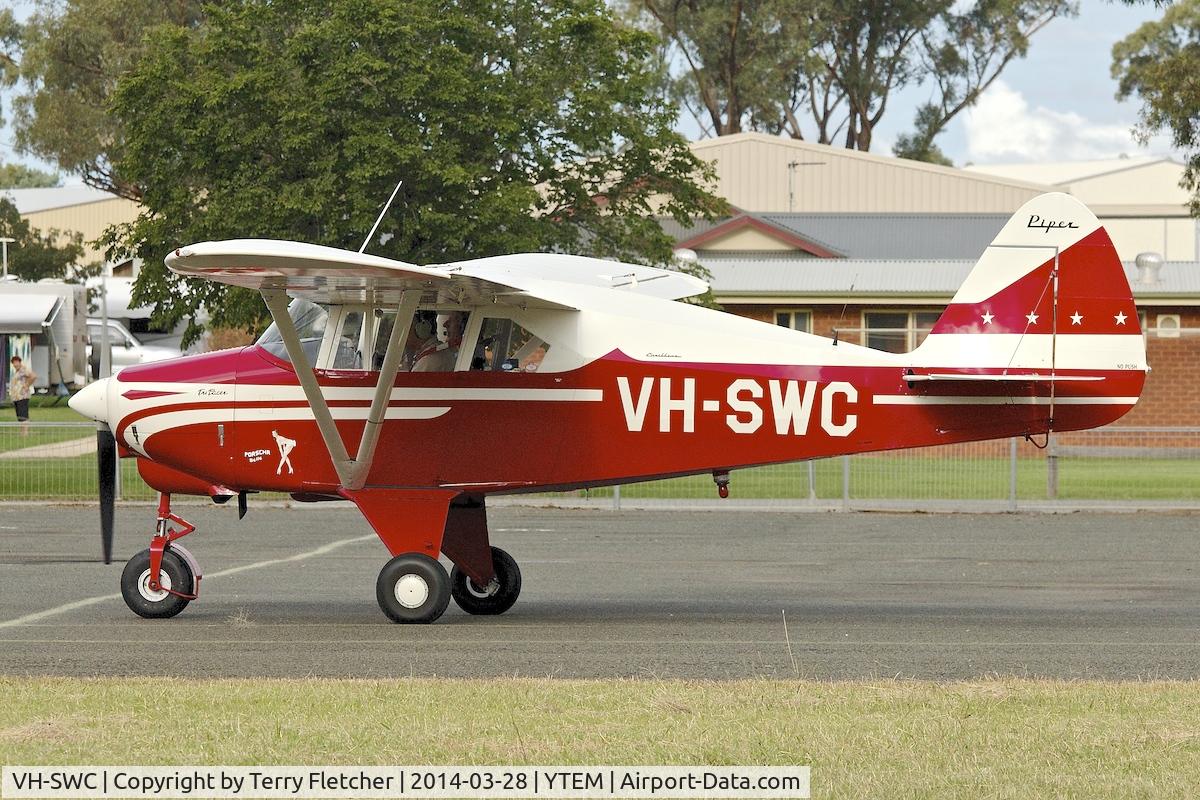VH-SWC, 1957 Piper PA-22-150 C/N 22-5519, At Temora Airport during the 40th Anniversary Fly-In of the Australian Antique Aircraft Association