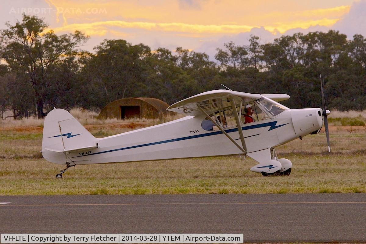 VH-LTE, 1947 Piper PA-11 Cub Special Cub Special C/N 11-1404, At Temora Airport during the 40th Anniversary Fly-In of the Australian Antique Aircraft Association