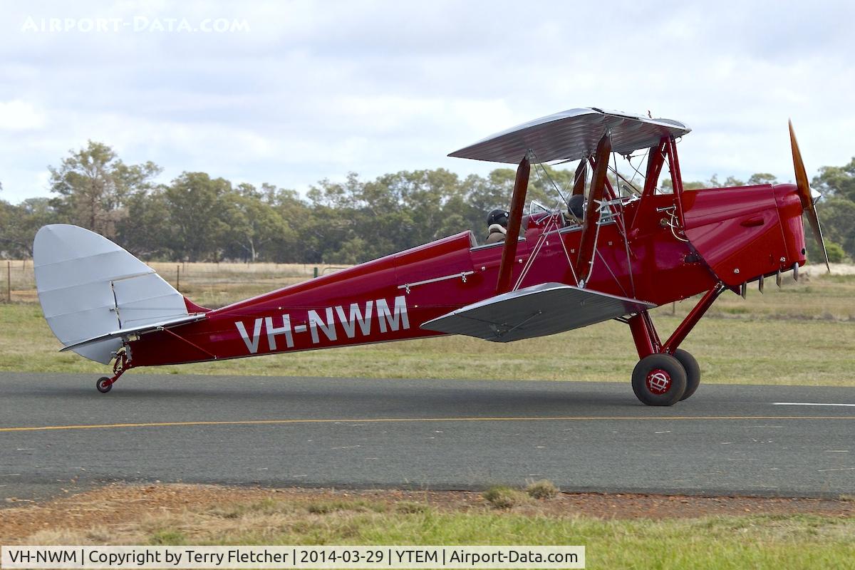 VH-NWM, 1941 De Havilland DH-82A Tiger Moth II C/N DHA228, At Temora Airport during the 40th Anniversary Fly-In of the Australian Antique Aircraft Association