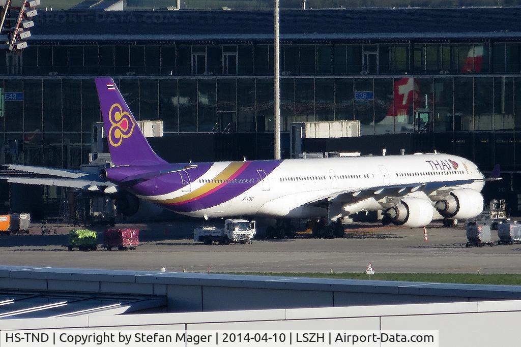 HS-TND, 2005 Airbus A340-642 C/N 710, Thai A340-600 @ZRH