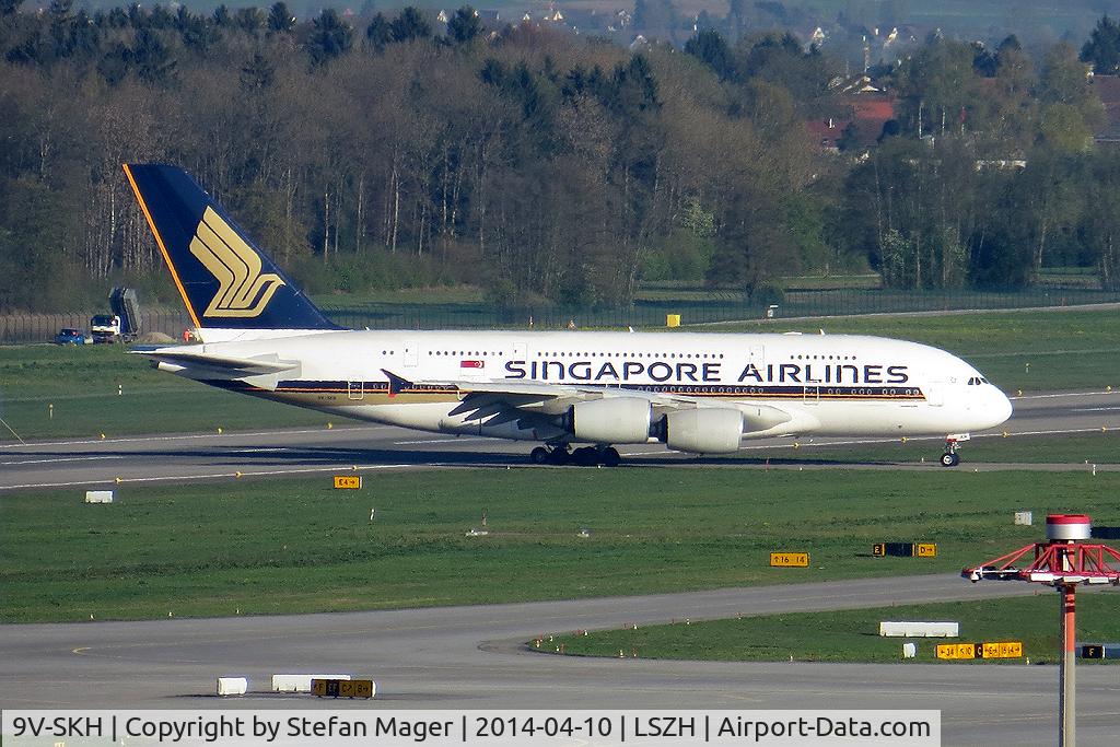 9V-SKH, 2008 Airbus A380-841 C/N 021, Singapore Airlines Airbus A380 @ZRH
