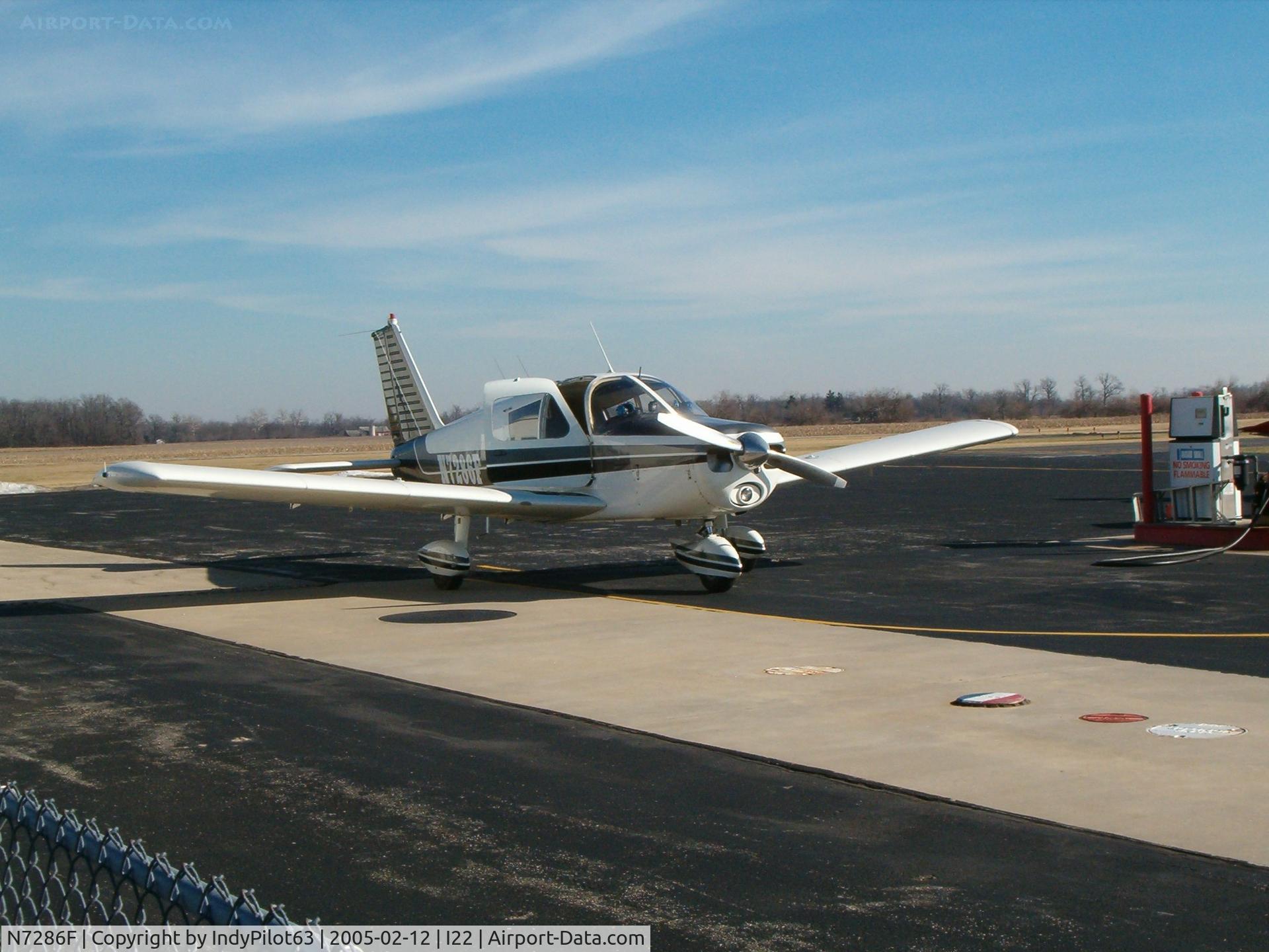 N7286F, 1968 Piper PA-28-140 C/N 28-25199, A wonderful airport where many people stopped in to top the tanks.